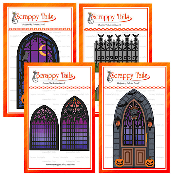 Limited Time - Save 5% - 4 Piece Cathedral Trifold Add-On Metal Craft Die Bundle