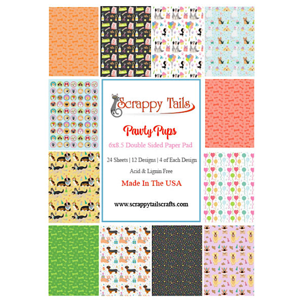 6X8.5 Pawty Dog Designer Paper