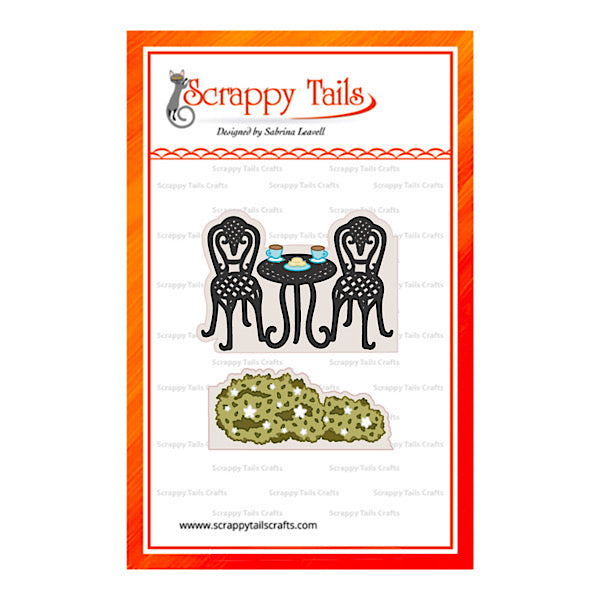 Bistro Table & Chair Wing Trifold Add-On Metal Craft Die