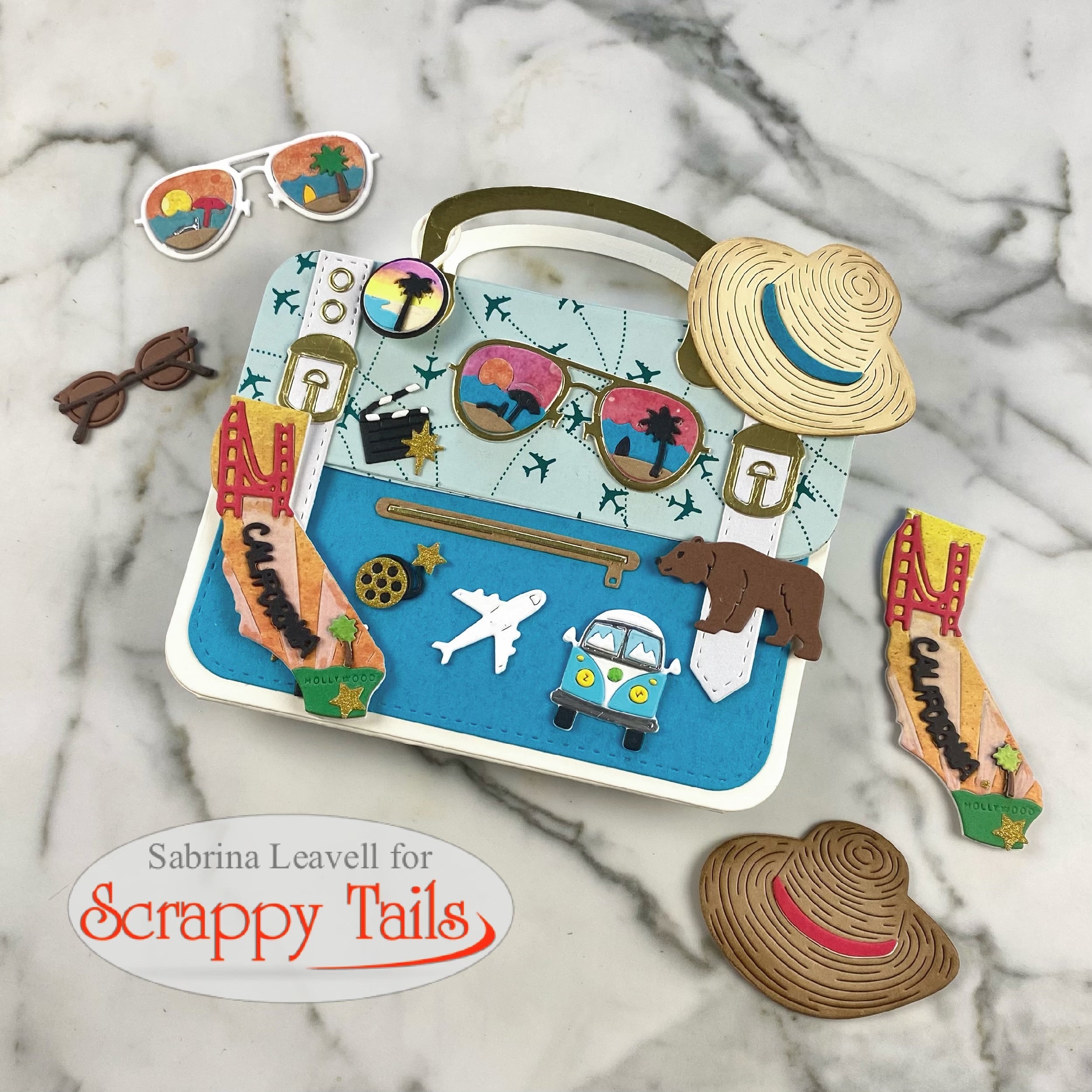 West USA Suitcase Badges Metal Craft Die