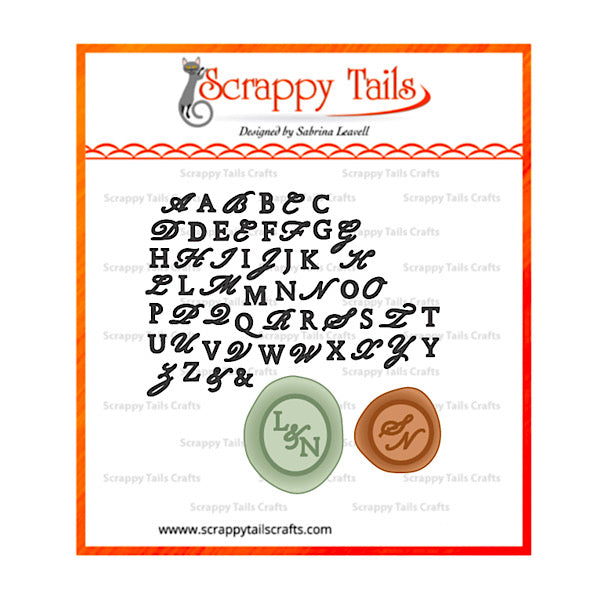Upper Case Monogram Letters With Wax Seals Metal Craft Die