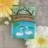 Swan Lake & Bridge Trifold Add-On Metal Craft Die