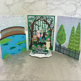 Swan Lake & Bridge Trifold Add-On Metal Craft Die
