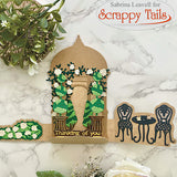 Bistro Table & Chair Wing Trifold Add-On Metal Craft Die