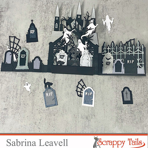 Cemetery Wings Trifold Add-On Metal Craft Die