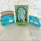 Swan Lake & Bridge Trifold Add-On Metal Craft Die