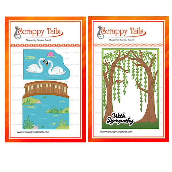 Save 5% - Limited Time - 2 Piece Swan Lake & Willow Tree Metal Craft Die Bundle
