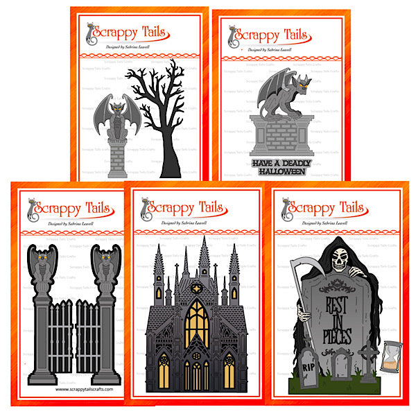 Limited Time - Save 5% - 5 Piece - Grim Reaper/ Gargoyle Metal Craft Die Bundle