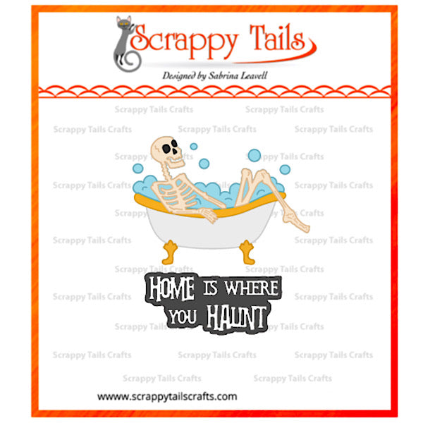 Spooky Bathtub Skeleton Metal Craft Die