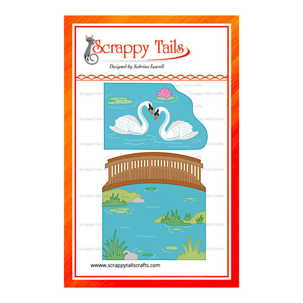 Swan Lake & Bridge Trifold Add-On Metal Craft Die