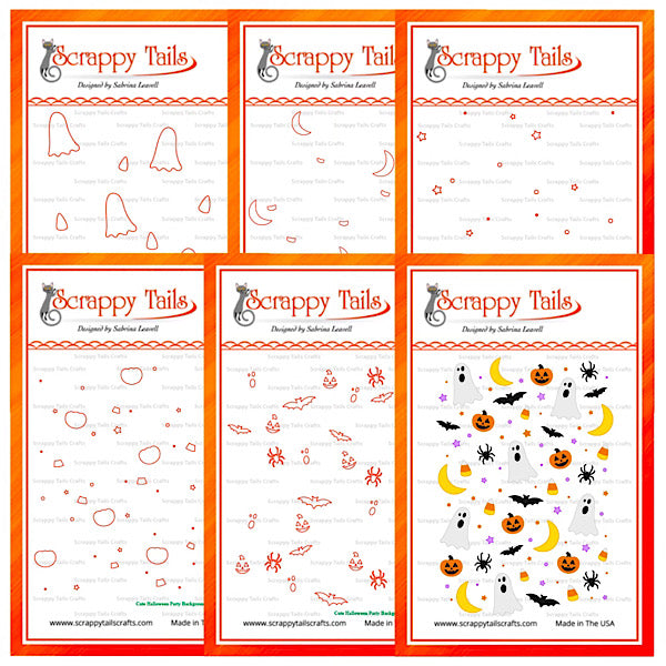 6x8.5 Cute Halloween Five Layer Stencil