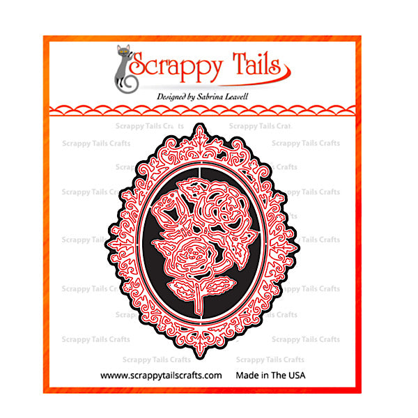 Fancy Rose Oval Craft Metal Die Set
