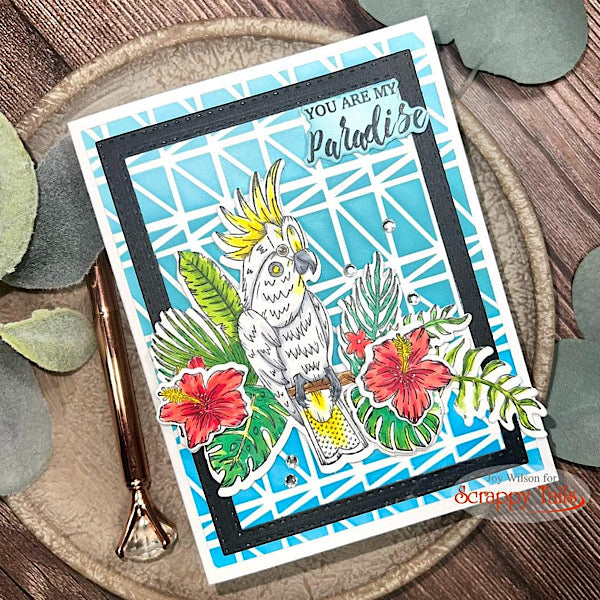 6x8 Tropical Bird Stamp