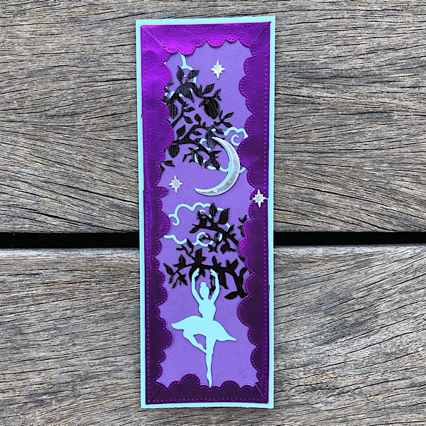 A7 Theatre / Window Curtain Cover Plate Metal Craft Die with Ballerina