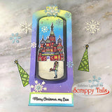 Slimline Snow Globe Pop Up Card Metal Craft Die with Interactive Spinner
