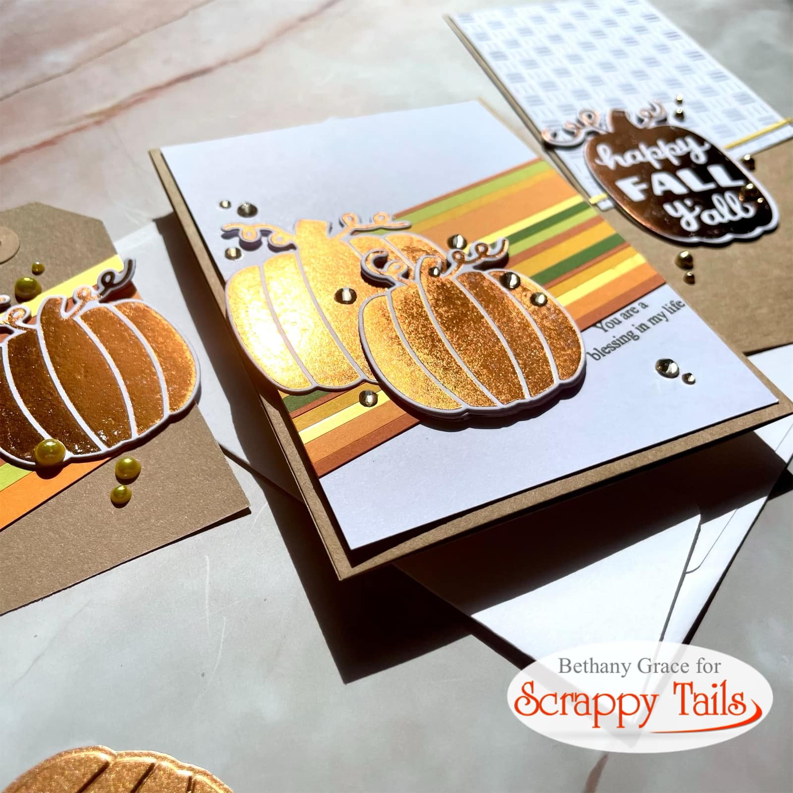 Hot Foil Pumpkins Three Ways