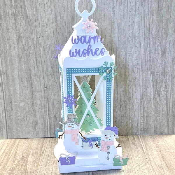 Snowman Pop Up Lantern Card That Spins