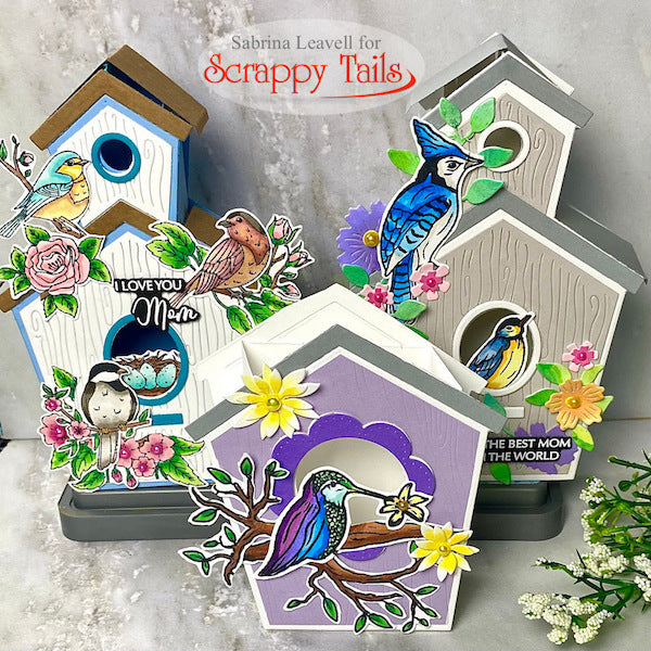 Pop up Bird House Cards- A7 and A2!