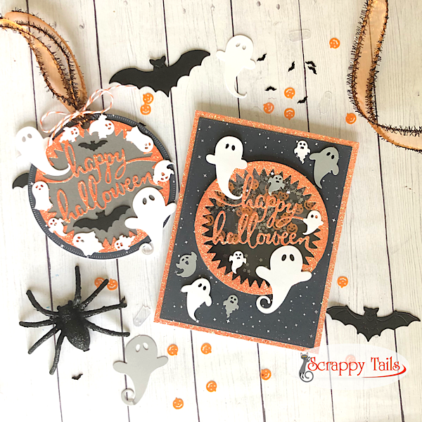 Halloween Card Series Day One | Ghost Shaker Card With Matching Tag