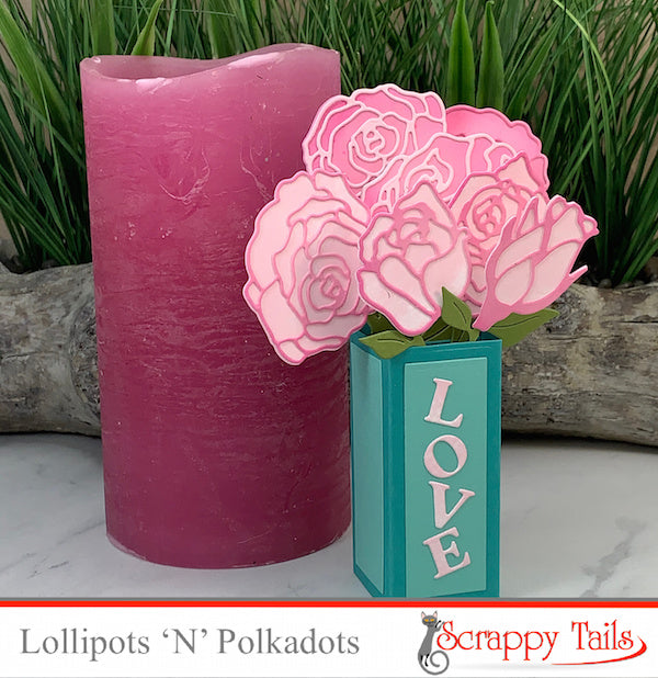 Paper Rose Mini Pop up Vase