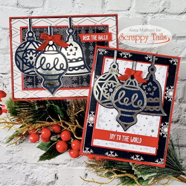 Hot Foil Ornament Trio Cards