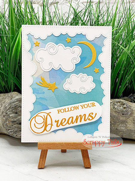 A2 Cloud Pop up Card