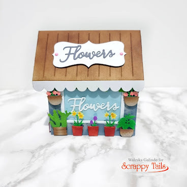 Cottage Style Flower Shop Pop up Card