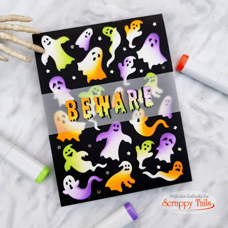 Die Cut Mini Ghost Background