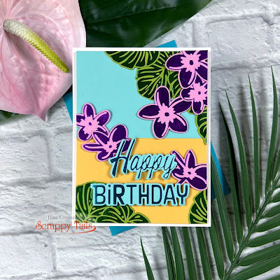 Hot Foiled Plumeria Card