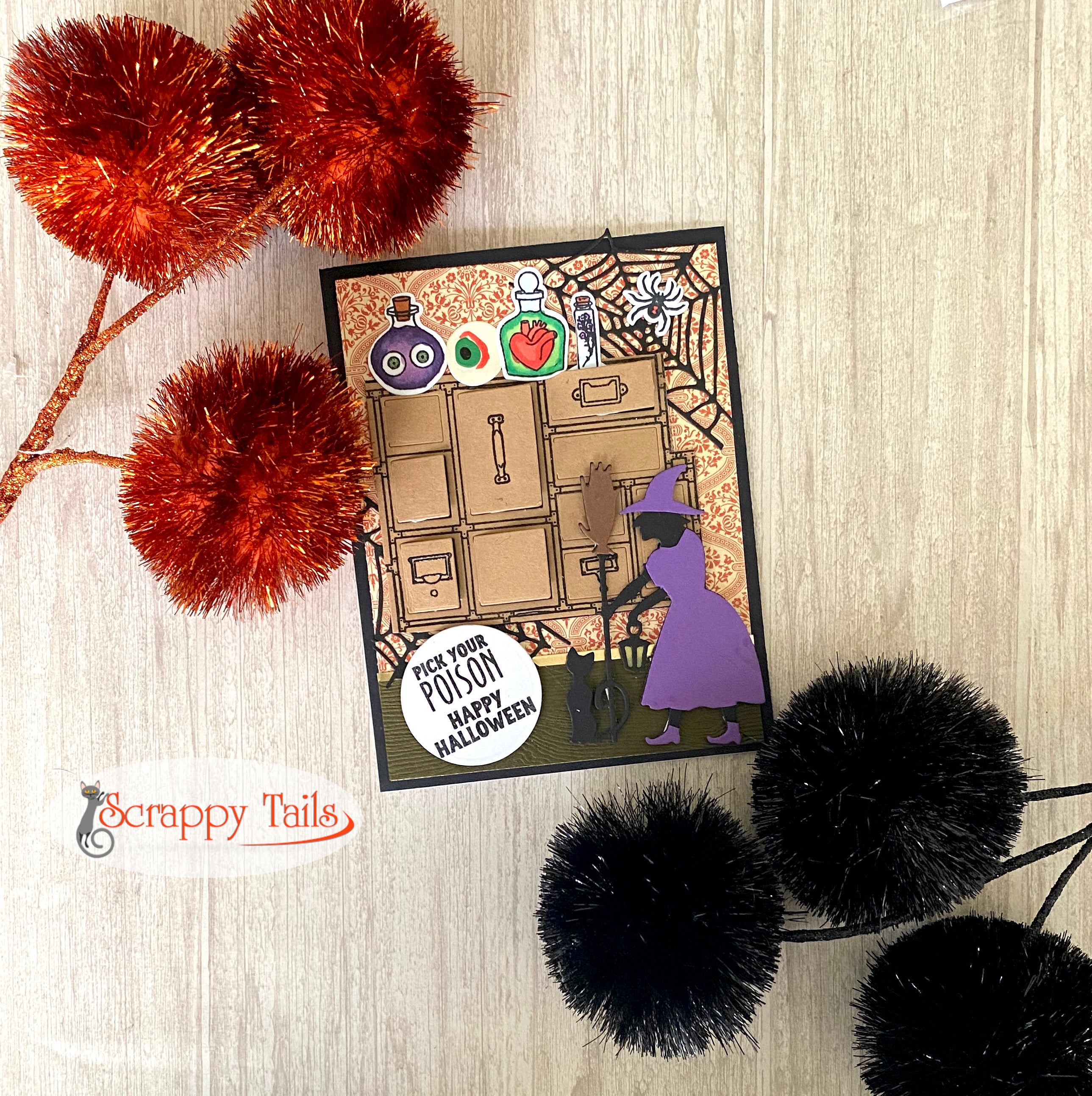 Peek-a-boo Halloween Cabinet Card | Halloween Card Series Day 6