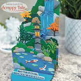 Waterfall Koi Pond Side-Wings Trifold Add-On Metal Craft Die