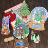 Limited Time Save 10% - 12 Piece “Christmas in July Snow Globe - I Want It All Card Kit” Metal Craft Die Bundle