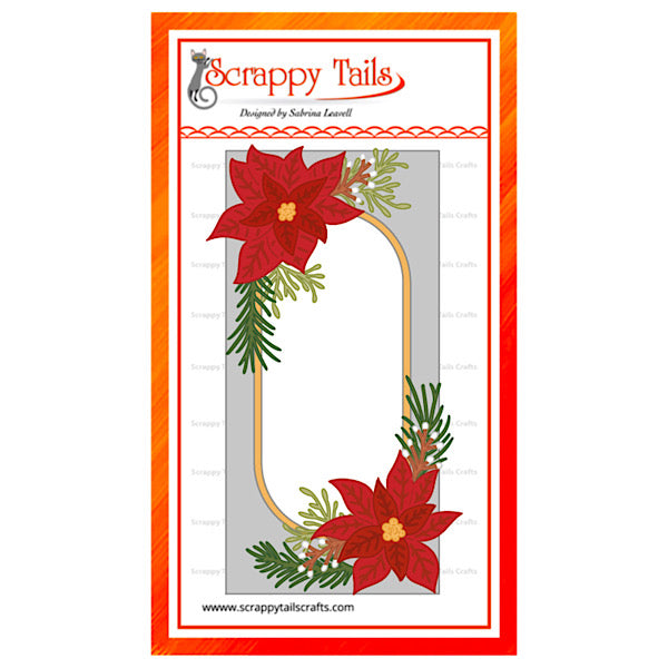 Poinsettia Pop Up Tunnel Card Metal Craft Die - This is the MAIN Tunnel Base