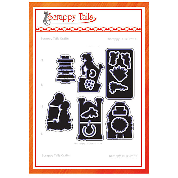 6X8 Tarot Skelly Photopolymer Stamp, 5 Layer Stencil & Coordinating Metal Craft Die Bundle