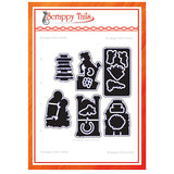 6X8 Tarot Skelly Photopolymer Stamp, 5 Layer Stencil & Coordinating Metal Craft Die Bundle