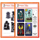 6X8 Tarot Skelly Photopolymer Stamp & Coordinating Metal Craft Die Bundle