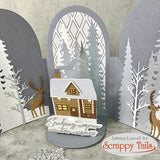 Winterscape Rustic Log Cabin Metal Craft Die