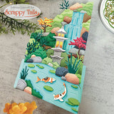 Waterfall Koi Pond Side-Wings Trifold Add-On Metal Craft Die