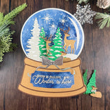 Snow Globe Deer Trio & Street Lantern Add-On Metal Craft Die