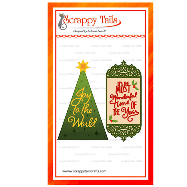Christmas Tunnel Sentiment Add-On Metal Craft Die