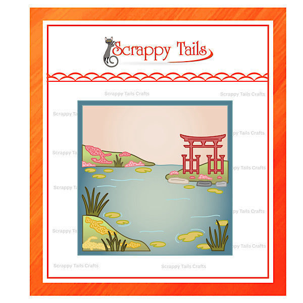 Japanese Cherry Blossom Torii Gate Add-On Metal Craft Die