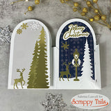 Winterscape Trees And Deer Metal Craft Die