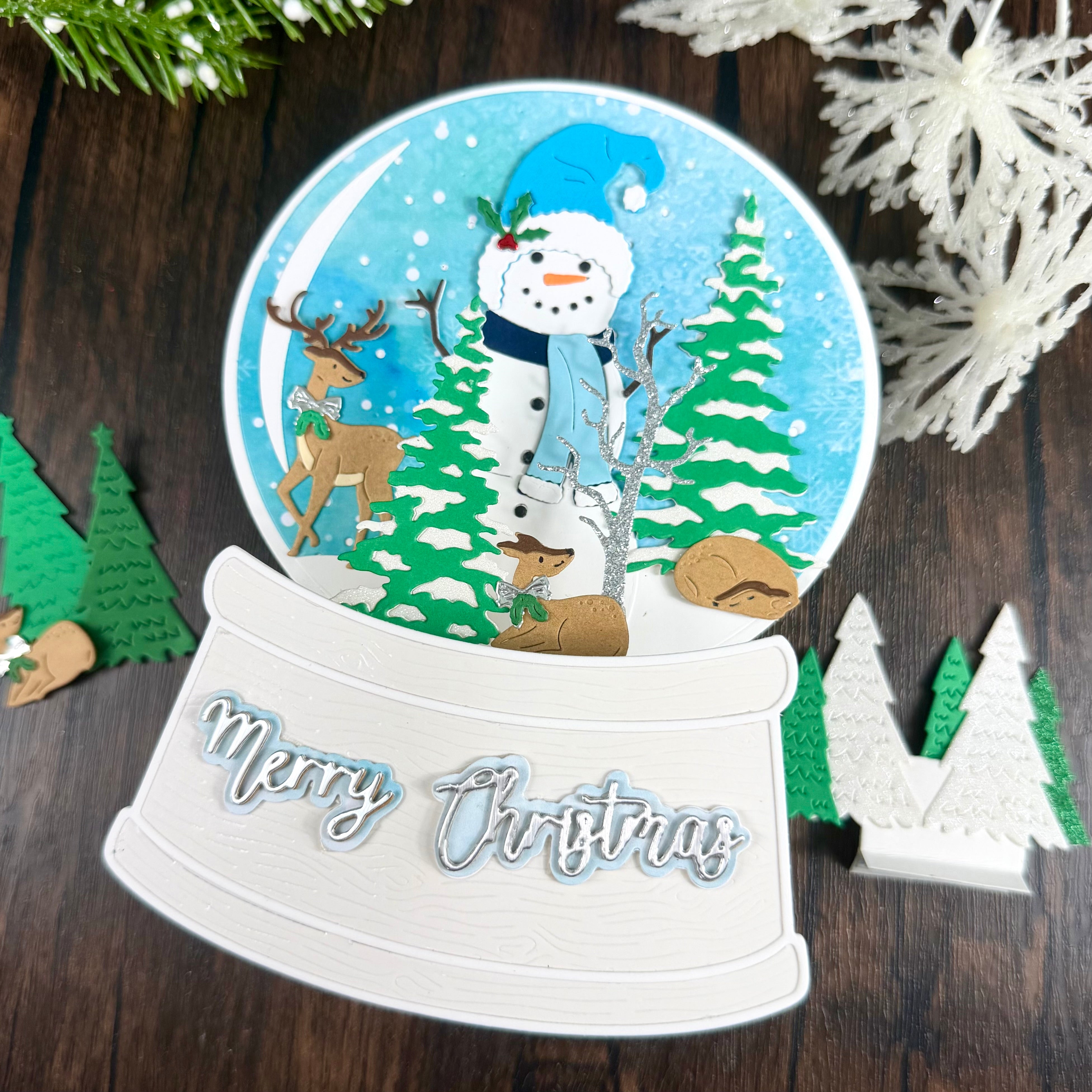 Snow Globe Large Traditional Snowman Add-On Metal Craft Die