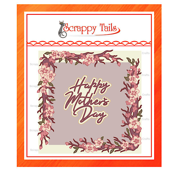 Japanese Cherry Blossom Square Tunnel Pop Up Card Metal Craft Die