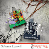 A7 Haunted House Pop Up Card Metal Craft Die