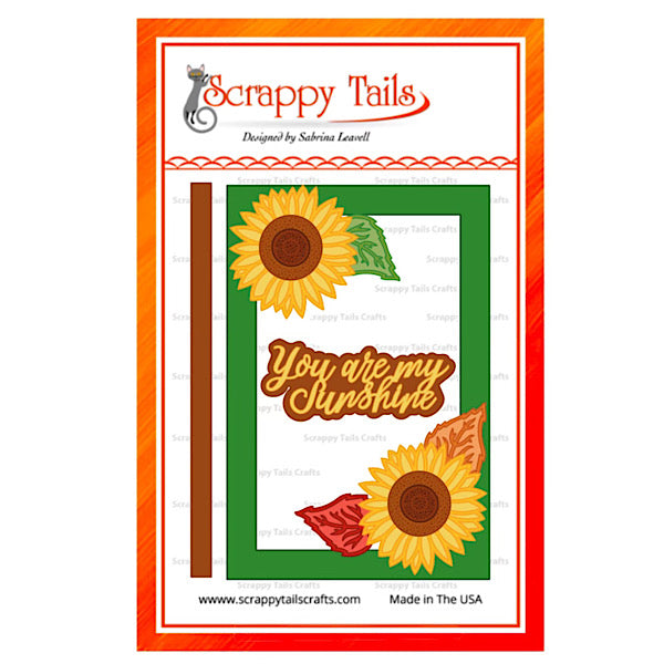 A7 Sunflower Bookframe Cover Plate Metal Craft Die