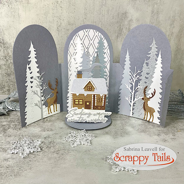 Preorder- ships 11/05- Winterscape Deer Silhouettes Metal Craft Die