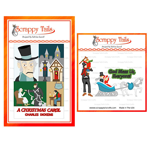 Save 5% - Limited Time - A7 Christmas Carol Cover Plate & Tiny Tim Add-On Metal Craft Die Bundle