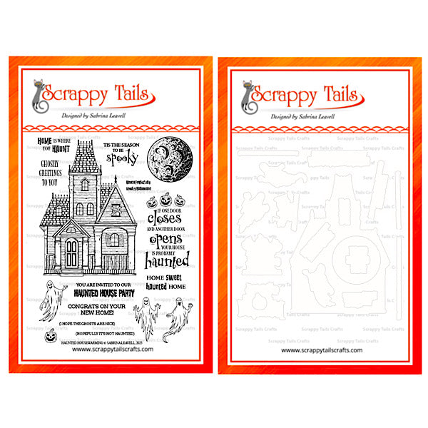 6X8 Haunted Housewarming Stamp and Coordinating Die Bundle