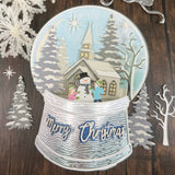 Snow Globe Wintery Forest Tree Trio Add-On Metal Craft Die